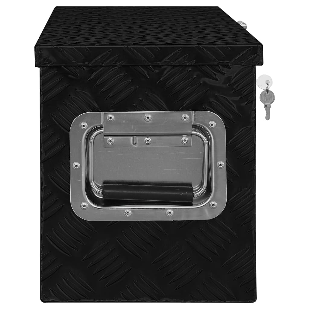 Vidaxl Aluminum box 80x30x35 cm Black