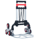 Vidaxl Traptrolley Colliers 70 kg Aluminium Sëlwer faarweg