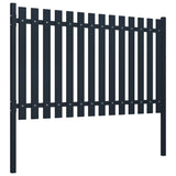 Vidaxl Fence Panel 174,5x75 cm pulverlakkert stålantrasitt