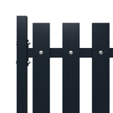 Vidaxl fence panel 174.5x75 cm powder -coated steel anthracite