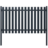 Vidaxl Fence Panel 174.5x125 cm pulverlakkert stålantrasitt