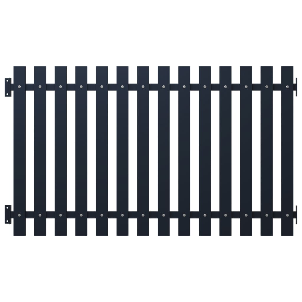 Vidaxl fence panel 170.5x75 cm powder -coated steel anthracite