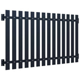 Vidaxl fence panel 170.5x100 cm powder -coated steel anthracite