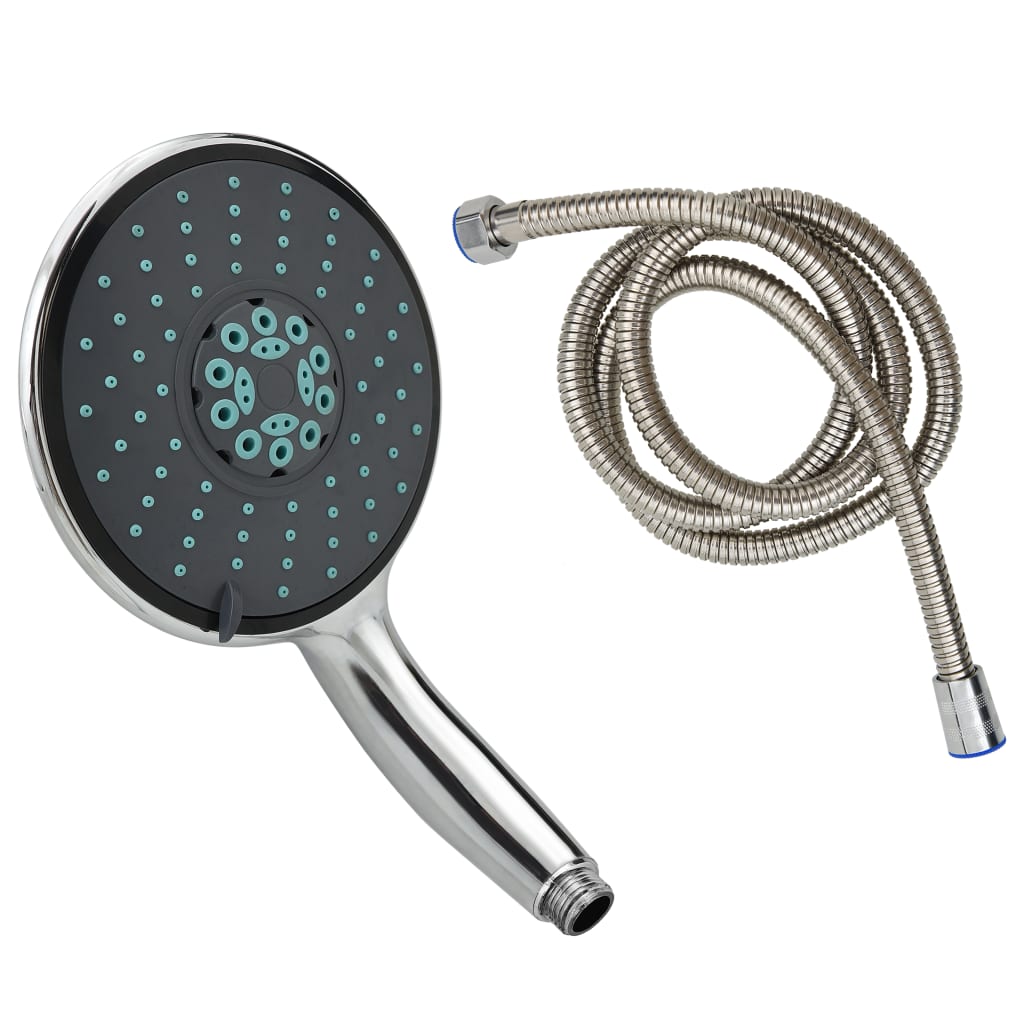 Vidaxl hand shower multifunctional with hose of 1.5 m chrome -colored