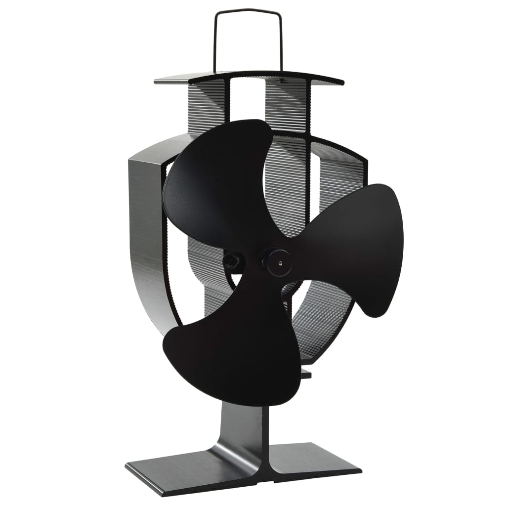 Vidaxl Stove Fan con 3 pinne nere