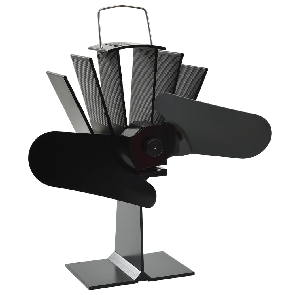 Vidaxl Stove Fan con 2 pinne nere