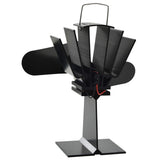 VidaXL stove fan with 2 fins black