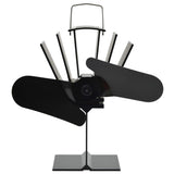 Vidaxl Stove Fan con 2 pinne nere