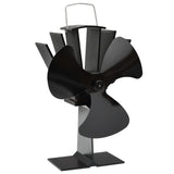 VidaXL stove fan with 3 fins black