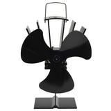 Vidaxl Stove Fan avec 3 nageoires noires