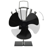 VidaXL stove fan with 3 fins black