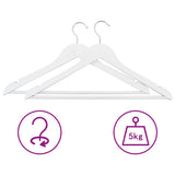 Vidaxl 20-piece clothing hanger set Anti-slip Hardwood White