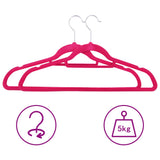 Vidaxl 20-piece clothing hanger set Anti-slip Velvet pink