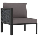 Vidaxl hoekbank sectioneel met rechterarmleuning poly rattan antraciet