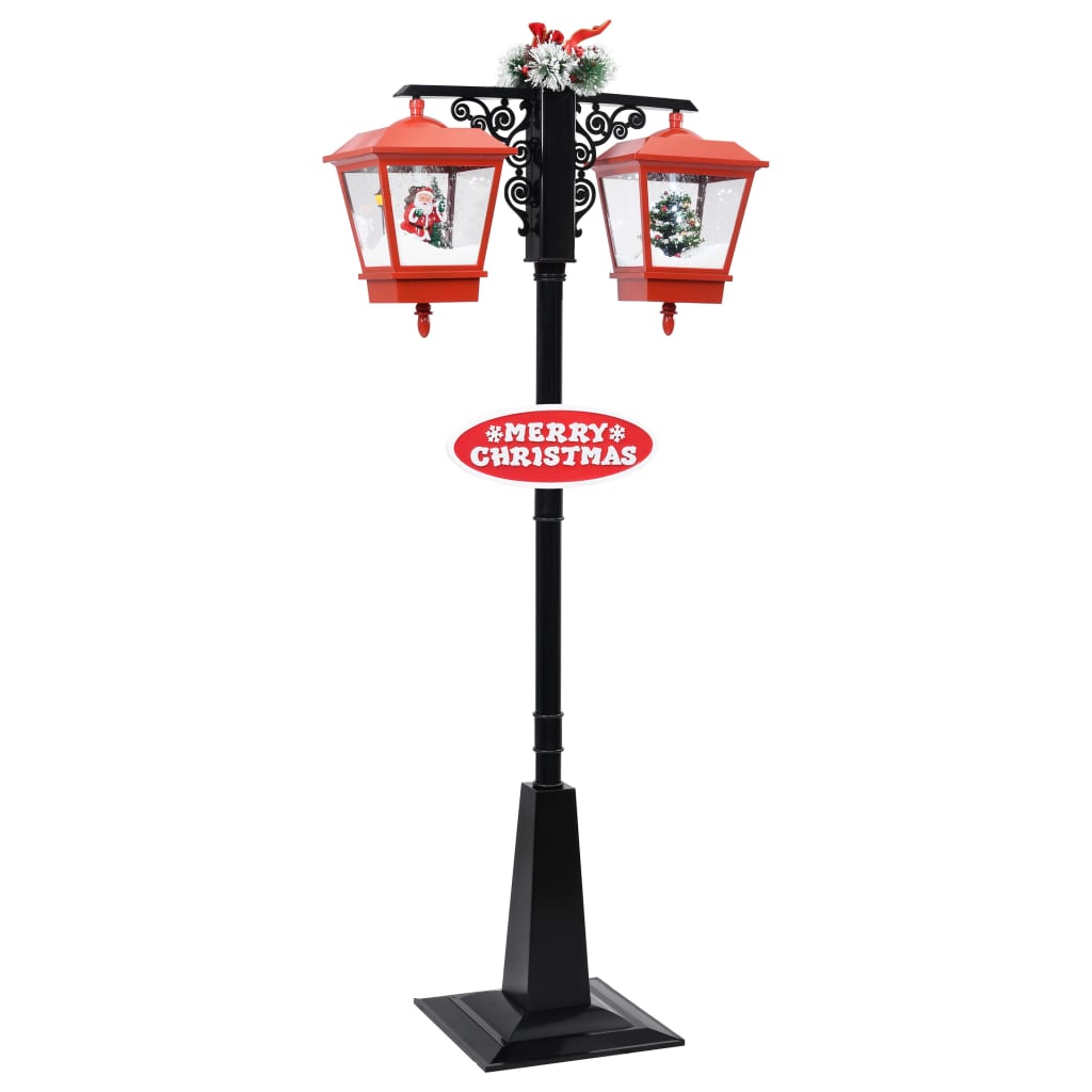 Vidaxl Straat Lamp with Santa Claus 81x40x188 cm PVC svart og rødt