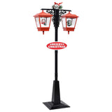 Vidaxl Straat Lamp with Santa Claus 81x40x188 cm PVC svart og rødt