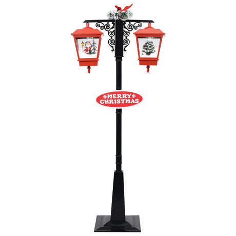 Lampe Vidaxl Straat avec Santa Claus 81x40x188 cm PVC noir et rouge