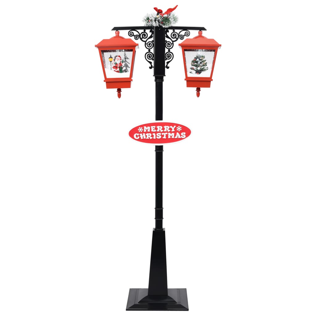 Lampe Vidaxl Straat avec Santa Claus 81x40x188 cm PVC noir et rouge