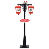 Vidaxl Straat Lamp med julemanden 81x40x188 cm PVC sort og rød