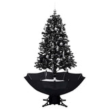 Vidaxl Christmas Snowing avec parapluie 170 cm PVC noir