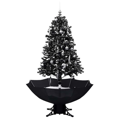 Vidaxl Christmas Snowing avec parapluie 170 cm PVC noir