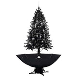 Vidaxl Christmas Snowing avec parapluie 190 cm PVC noir