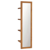 Vidaxl Wall mirror with shelves 30x30x120 cm solid teak wood