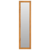 Miroir mural Vidaxl avec étagères 30x30x120 cm en bois de teck solide
