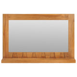 VidaXL wall mirror with shelf 60x12x40 cm solid teak wood