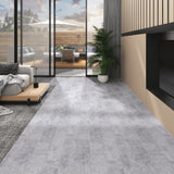 Vidaxl Piso de piso Autoadhesivo 5.02 m² 2 mm PVC Cement Grey