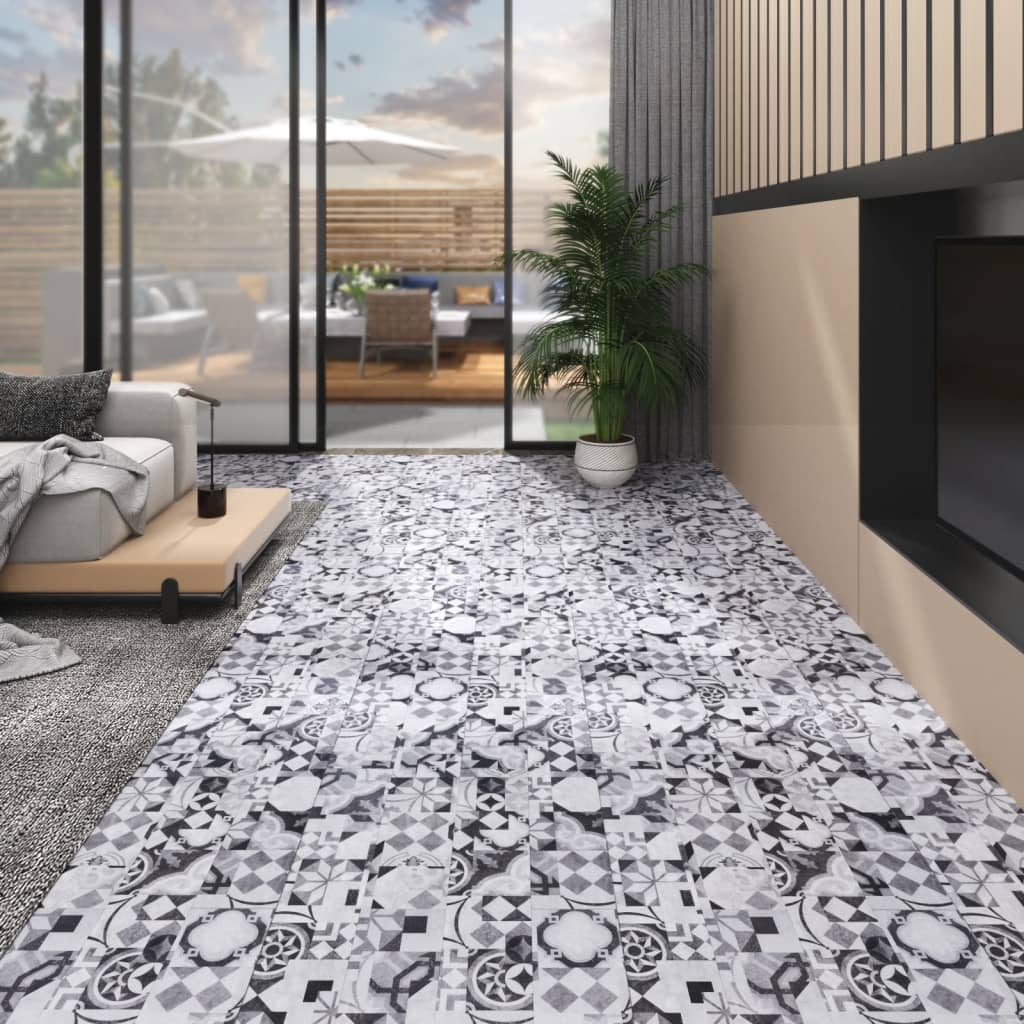 Vidaxl Floorboards Self -adhesive 5.02 m² 2 mm PVC Gray Pattern