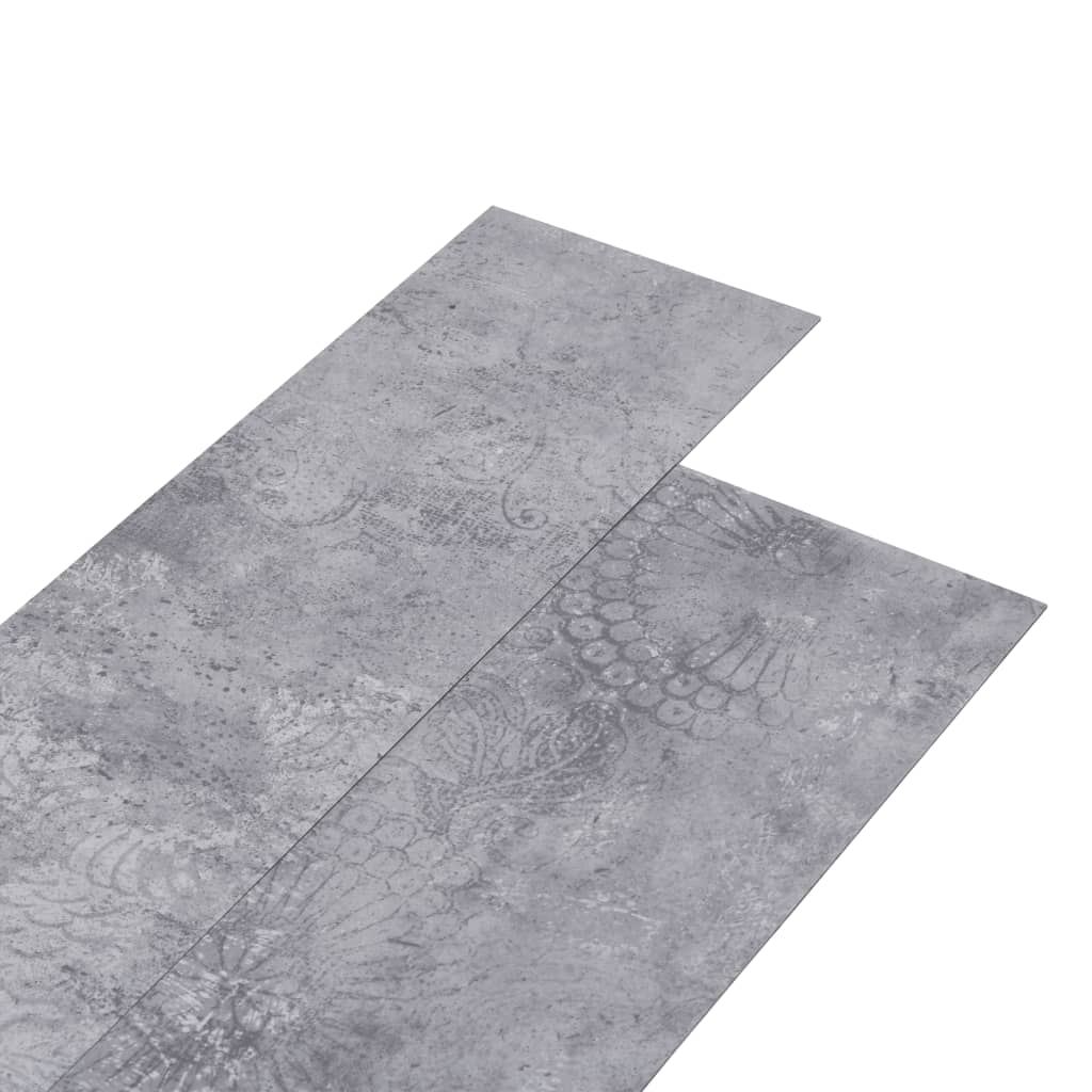 Vidaxl Floorboards Ikke-selvklæbende 5,26 m² 2 mm PVC Cement Gray