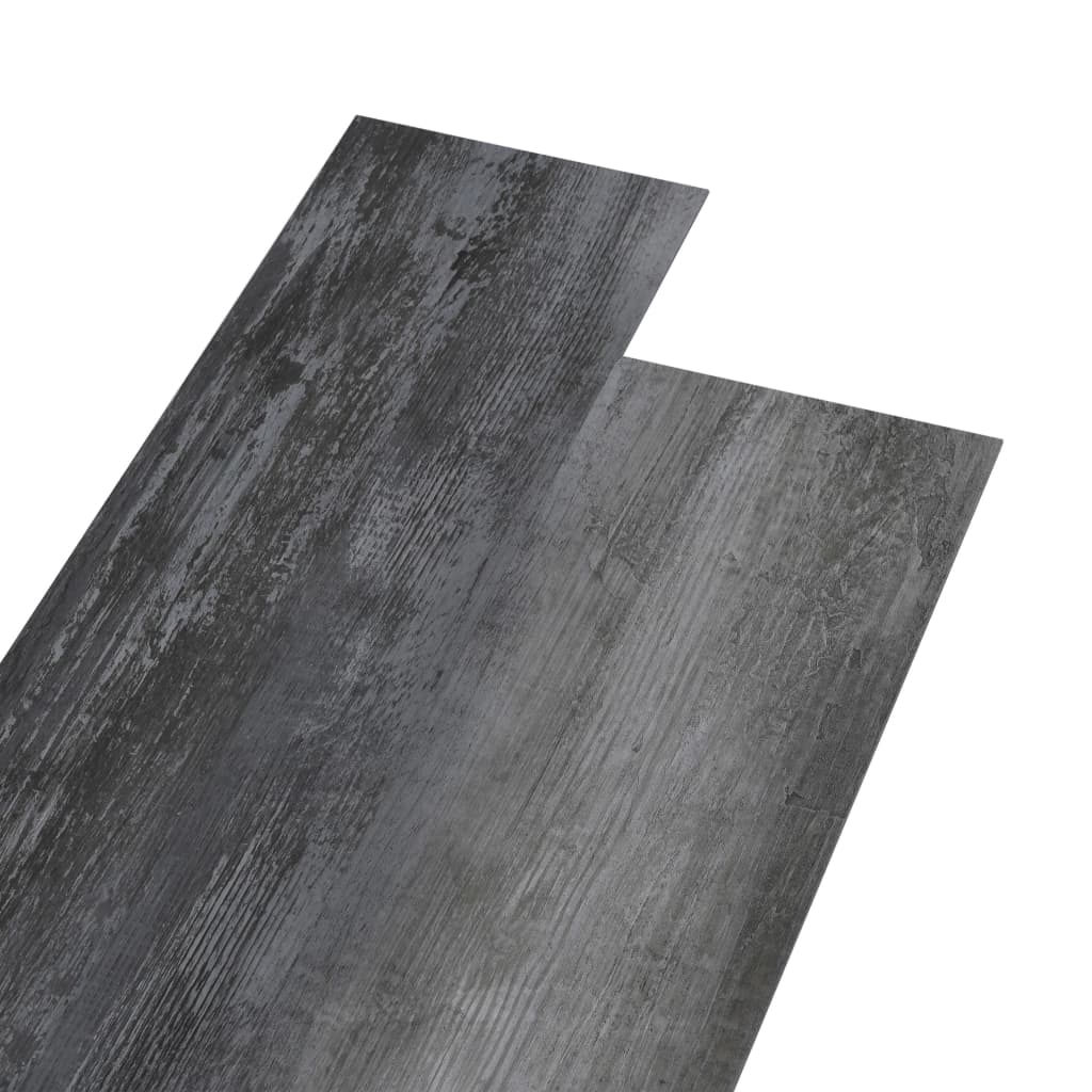 Tablas de piso Vidaxl no adhesivo de 5.26 m² 2 mm PVC GLOSSY GRIS