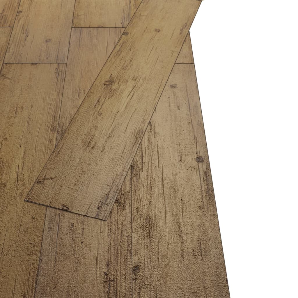 Vidaxl Floorboards Non-self-adhesive 4.46 m² 3 mm PVC walnut brown