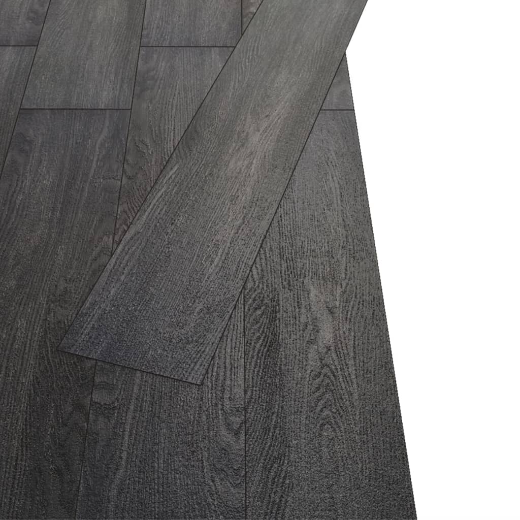 Vidaxl Floorboards Non-self-adhesive 4.46 m² 3 mm PVC Black