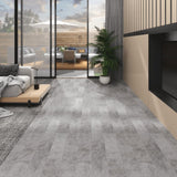 Vidaxl Floorboards Auto -Adhesivo 5.02 m² 2 mm PVC Betongrijs