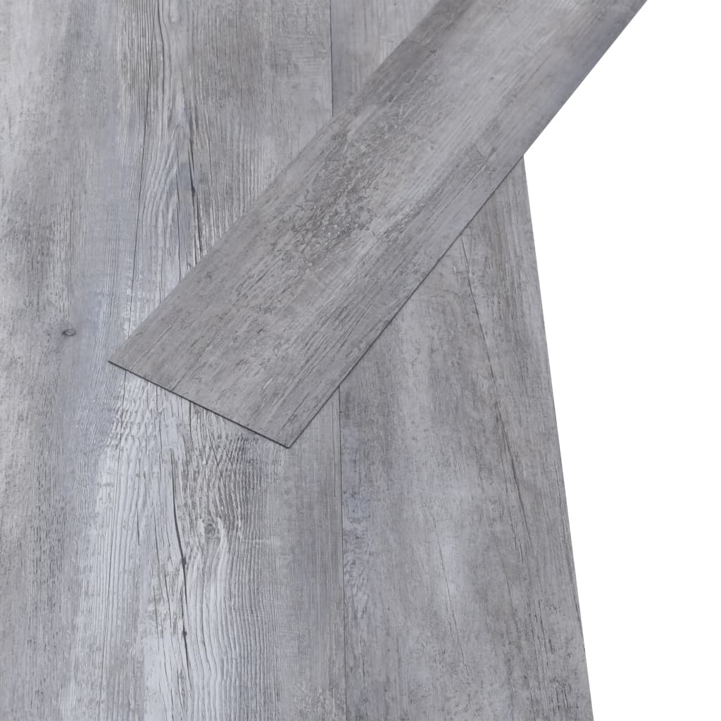 Vidaxl Floorboards Self -adhæsiv 5,02 m² 2 mm PVC Matt Wood Gray