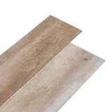 Planches de plancher vidaxl non auto-adhésives 5,26 m² 2 mm en PVC en PVC