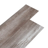 Tablas de piso Vidaxl no adhesivo 5.26 m² 2 mm PVC Matt Wood Brown