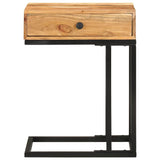 Vidaxl bijzettafel u-vormig 45x30x61 cm massief acaciahout