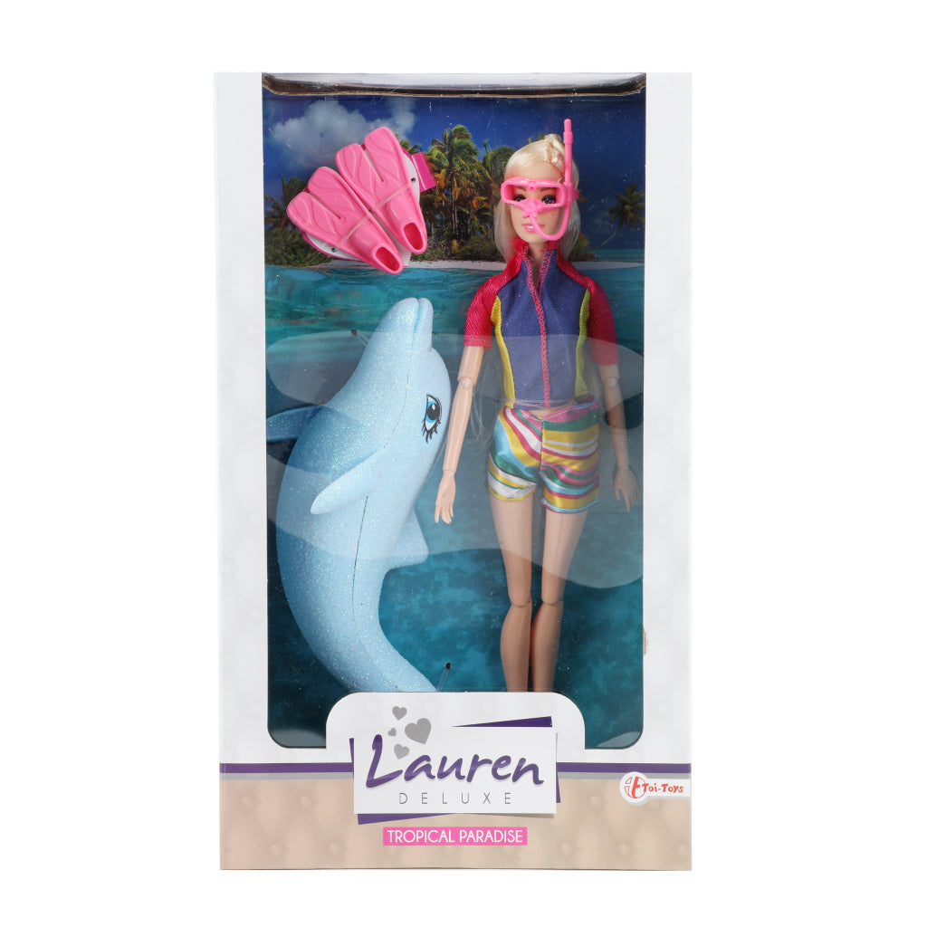 Toi-toys poupée ado Lauren avec dauphin