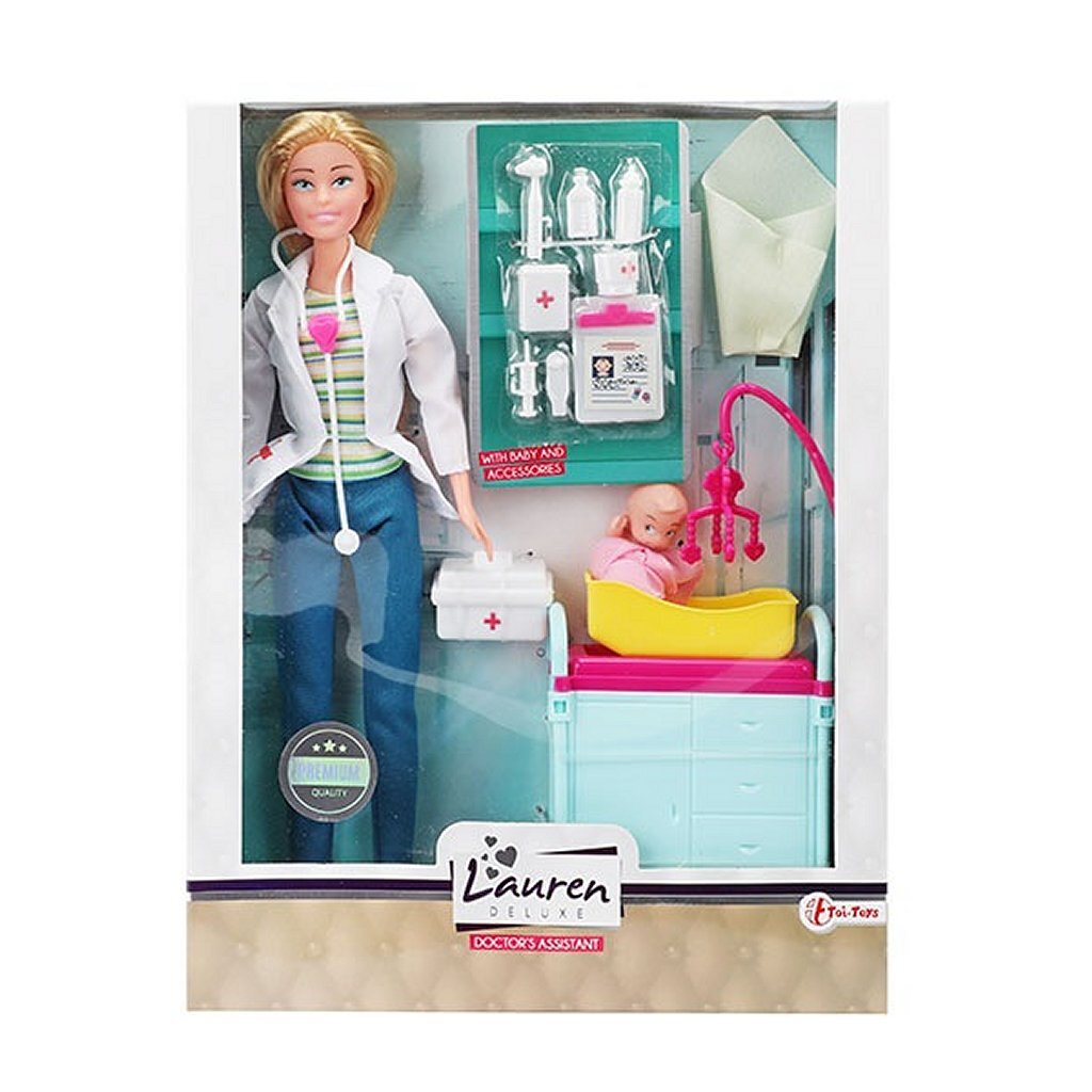 Ensemble de jeu de médecin pour enfants, poupée adolescente Lauren