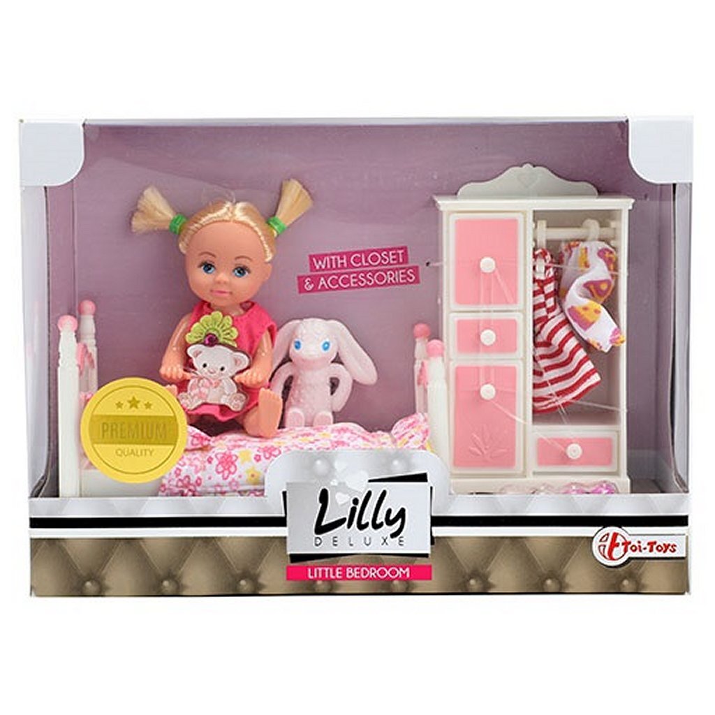 Lilly teenage doll bedroom play set