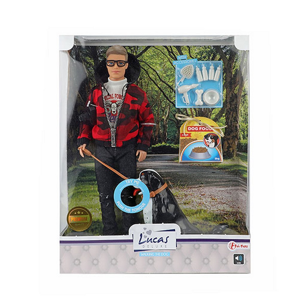 Lucas Teenage Doll + Hund mit Klang