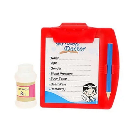 Coffret de médecin Toi-toys avec stéthoscope en étui, 8 pièces.
