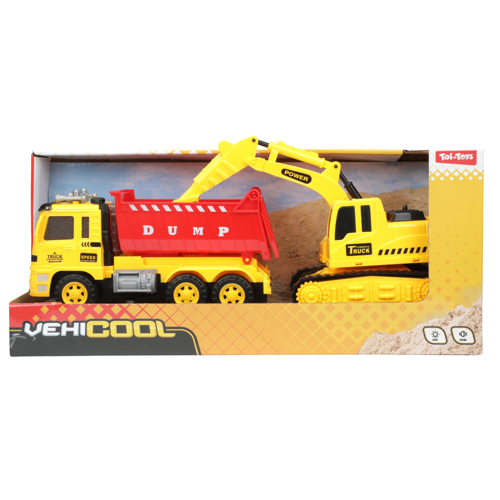 Toi-toys camion inclinarsi camion con suono di luce escavatore