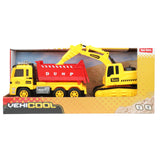 Toi-Toys Trucks Camión de inclinación con sonido de luz excavadora