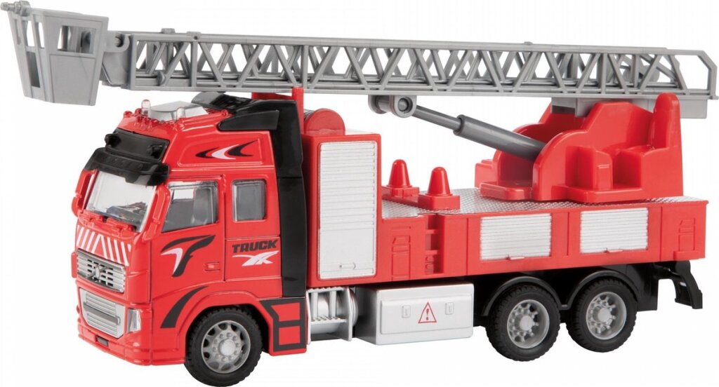 Camion de pompiers rétractable en métal 1:38