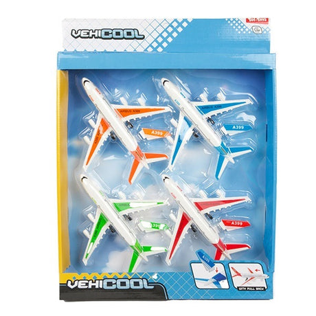 Toi-toys vehicool tirer des avions, 4 pcs.