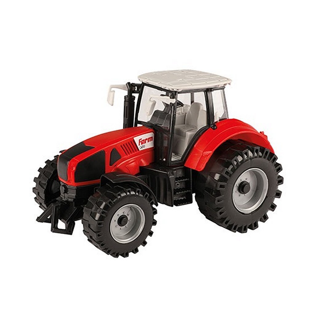 Toi-toys tractor met frictie rood, 19cm